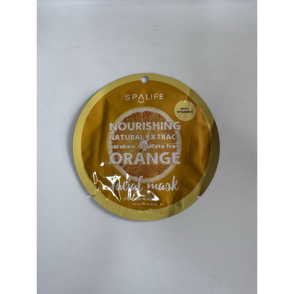 NEW SpaLife Nourishing Facial Mask - Orange - 0.81 oz ese8